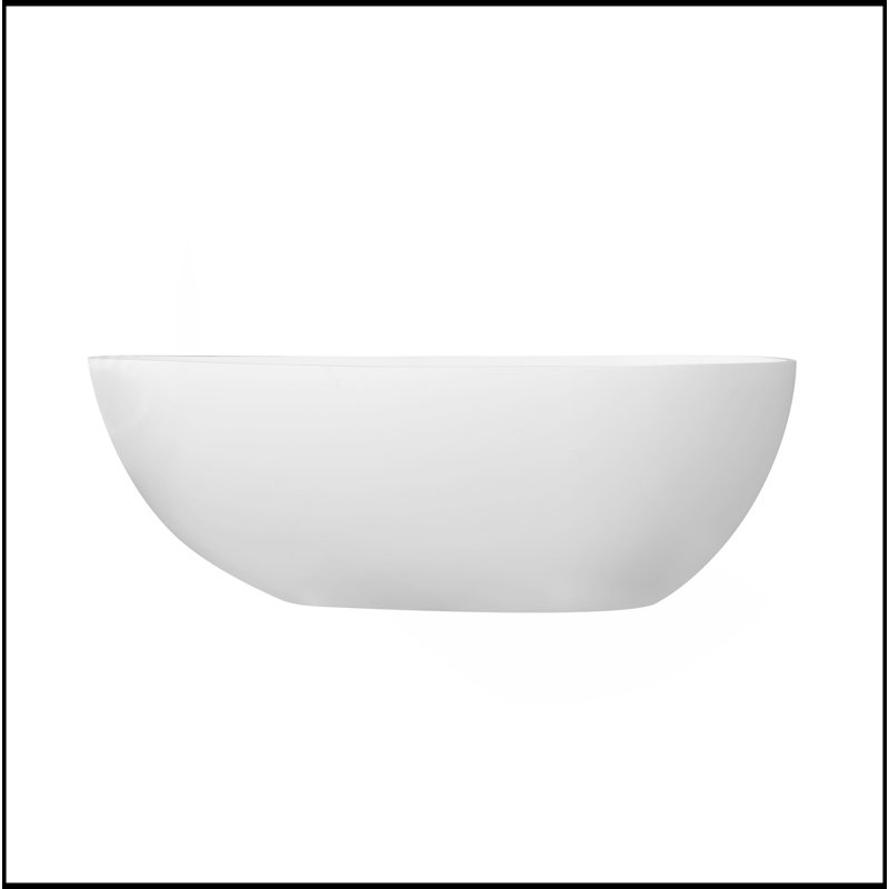 66.9 Inch Freestanding Solid Surface Soaking Bathtub For Bathroom