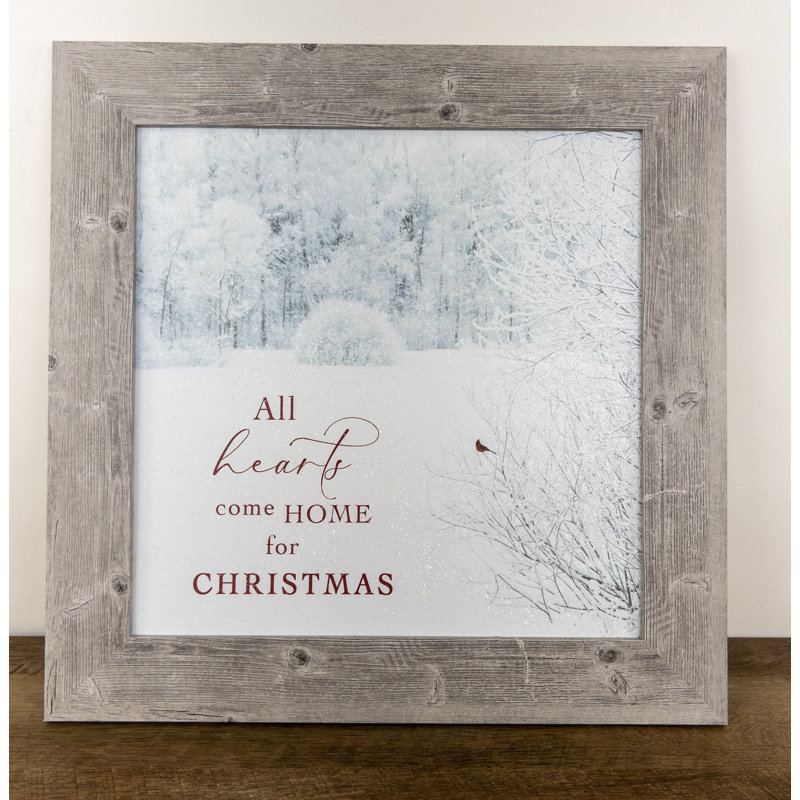 Seasonal All Hearts Come Home For Christmas - gris