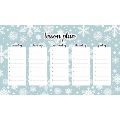Magnetic Lesson Plan Snowflakes