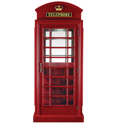 Marroquin Telephone Booth Bar Cabinet By RAM Game Room by Latitude Run