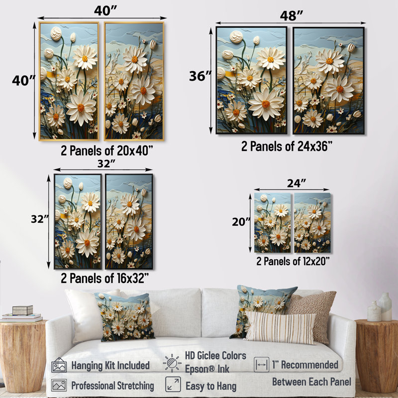 Hargrave - ensemble d'art mural traditionnel de 2, 36" H x 48" W, Impression encadrée flottante, Black