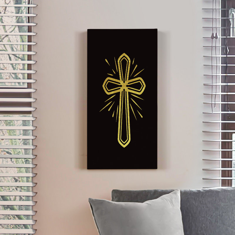 La croix - reproduction sur toile tendue, H 16 po x l 8 po x P 1 po
