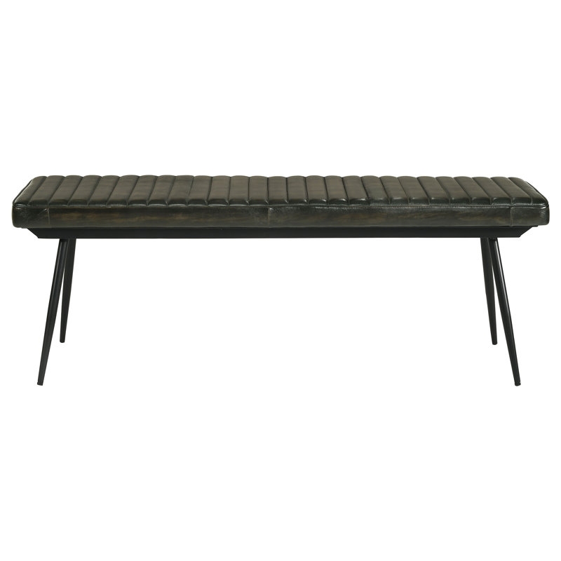 Leroy Leather Upholstered Dining Bench Antique, Espresso