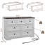 Commode de chambre à coucher à 7 tiroirs Farmhouse, commode haute en bois, rangement pour garde-robe de chambre à coucher-1100108677
