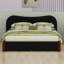 Structure de lit moderne à profil bas avec pieds en bois-126448384