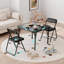 Ensemble de 3 tables pliantes et chaises pliantes avec coussins moelleux en polyuréthane-131438410-131438406-131438412