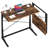 31.5" Folding Desk, Foldable TV Tray Table For Eating On Couch, Extra Large TV Dinner Trays, Portable Fold Computer Writing Desk Table For Home Office, Rustic Brown