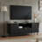 Black Wood Recessed TV Cabinet, Suitable For 65-Inch Tvs, Versatile For Both Guest And Bedroom Use, Features Drawers And Storage, Soft-Close Hinges And Cable Management.-1445042737-1445042736