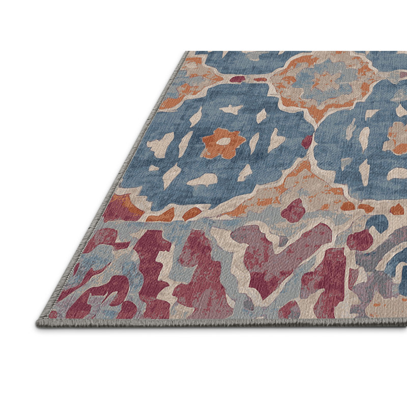 Machine Washable Gray Area Rug, Runner 2' x  4'