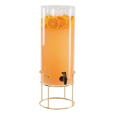 Distributeur de boissons rond 3 gallons Mid-Century avec chambre à glace