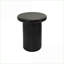Table basse moderne à deux tables noires avec pieds cannelés, peu encombrante pour le salon
