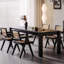Table de salle à manger rectangulaire noire-1823317630