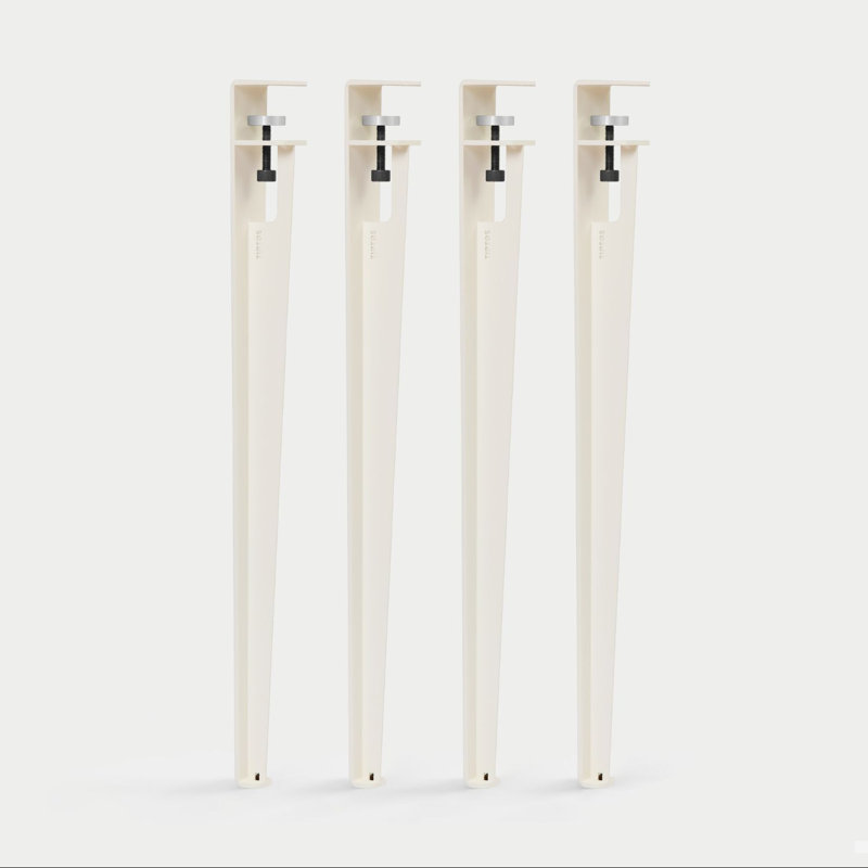 Pieds de table en acier Tiptoe, Cream White