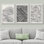 "Signe", ensemble d'art mural sur toile encadré noir pastel géométrique, paysage, formes abstraites, illustrations, art moderne bohème relax / zen nordique pour le salon, la chambre à coucher, le bureau
