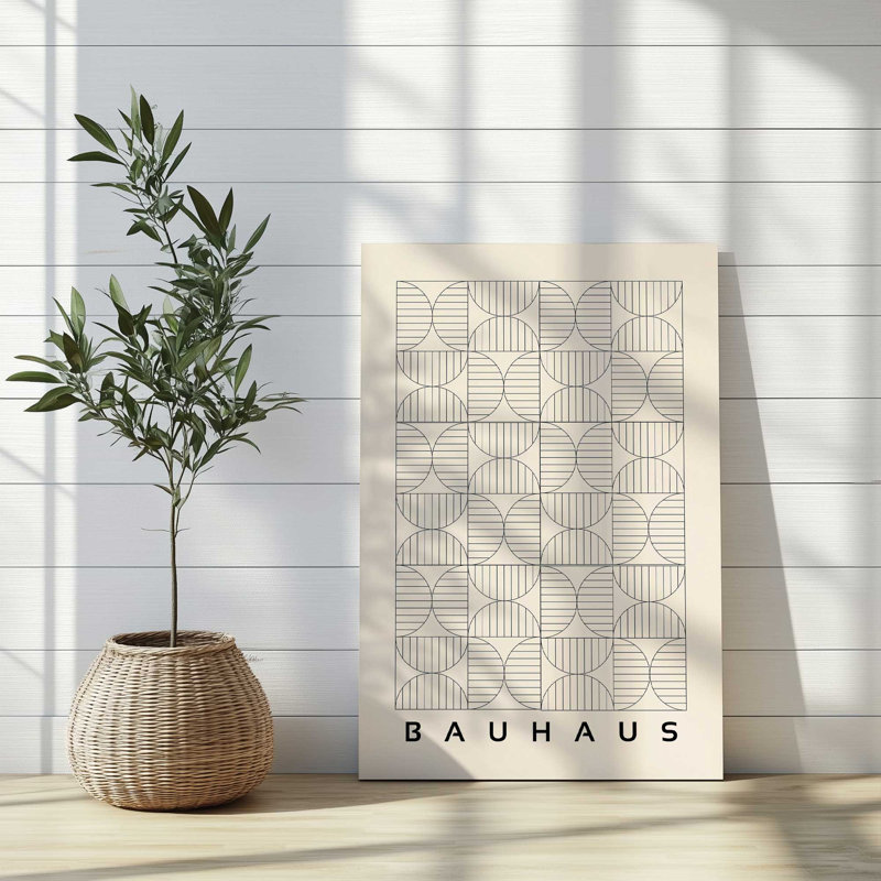 Rouleau de papier peint Bauhaus, Toile tendue, H 48 po x l 32 po
