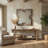 Cotten Square Wooden Wall Mirror with Rope Borders, Gray