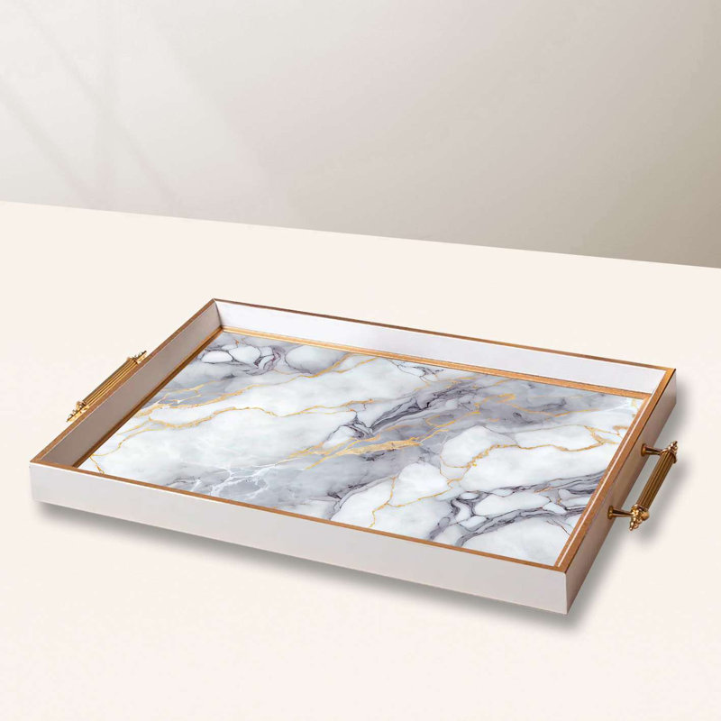 Elegant Glass Serving Tray, 19.7 x 11.4 x 1.4 inches | 100% High-Quality Glass | Perfect for Entertaining & Serving | Stylish and Functional Design for Home & Parties | Durable and Easy to Clean