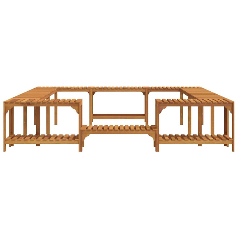 Hot Tub Surround Brown Solid Acacia Wood, 55.5cm H x 250cm W x 250cm D