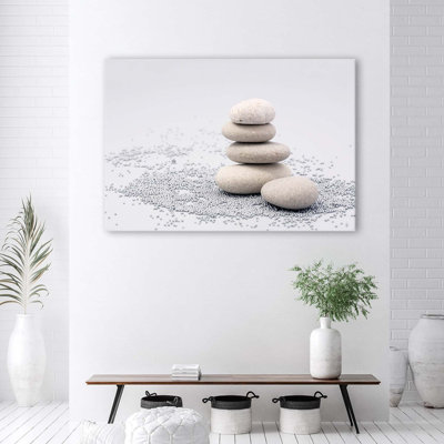 Zen Stones Spa - Wrapped Canvas Print