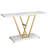 42"  Console Table with Gold Geometric Base for Entryway & Living Room