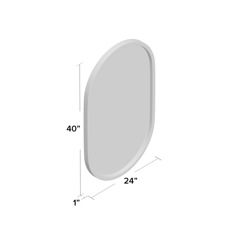 Canal Stainless Steel Wall Mirror, Natural Brass
