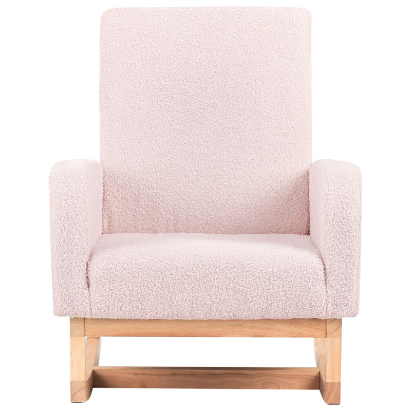 Boucle Kids Rocking Chair Pastel NORBY, Pink