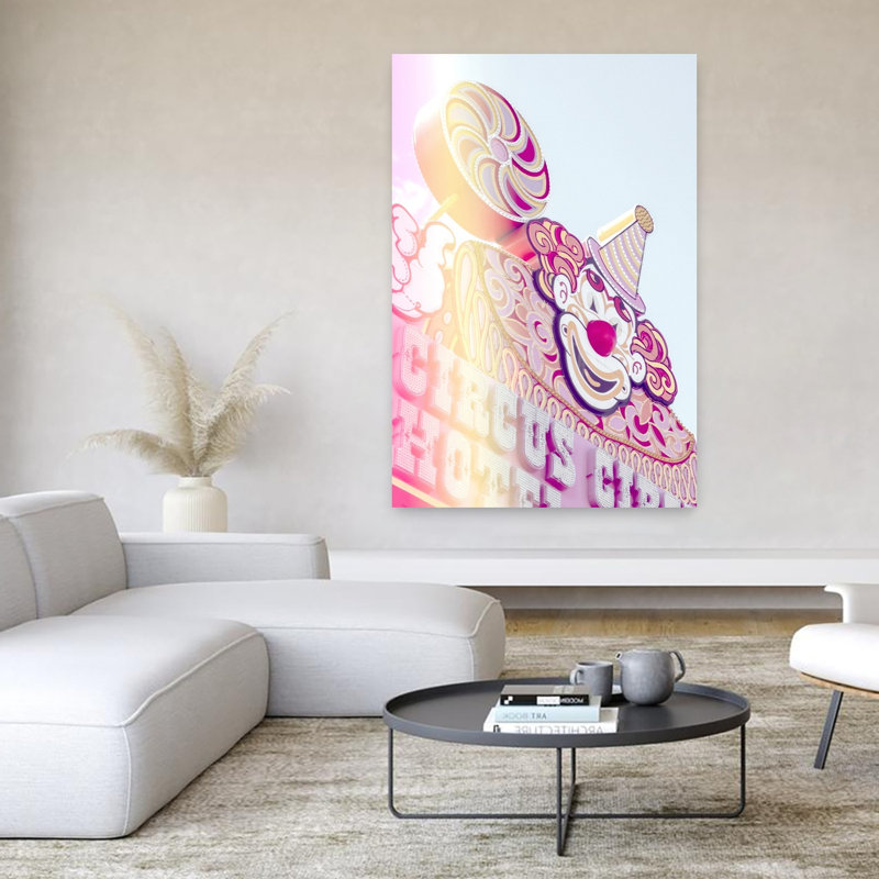 Circus Sign Flare Portrait Abstract Contemporary Architecture Landscape Wall Art by Pictufy Studio III - Wrapped Canvas Print