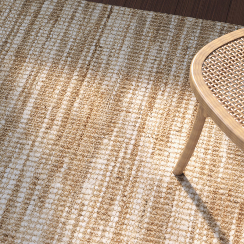 Tapis en jute tissé à la main Bodenhamer, Carré 6 pi