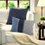 Ensemble de literie de luxe 7 pièces bleu marine, microsuède de polyester, style transitionnel pour le confort de la maison