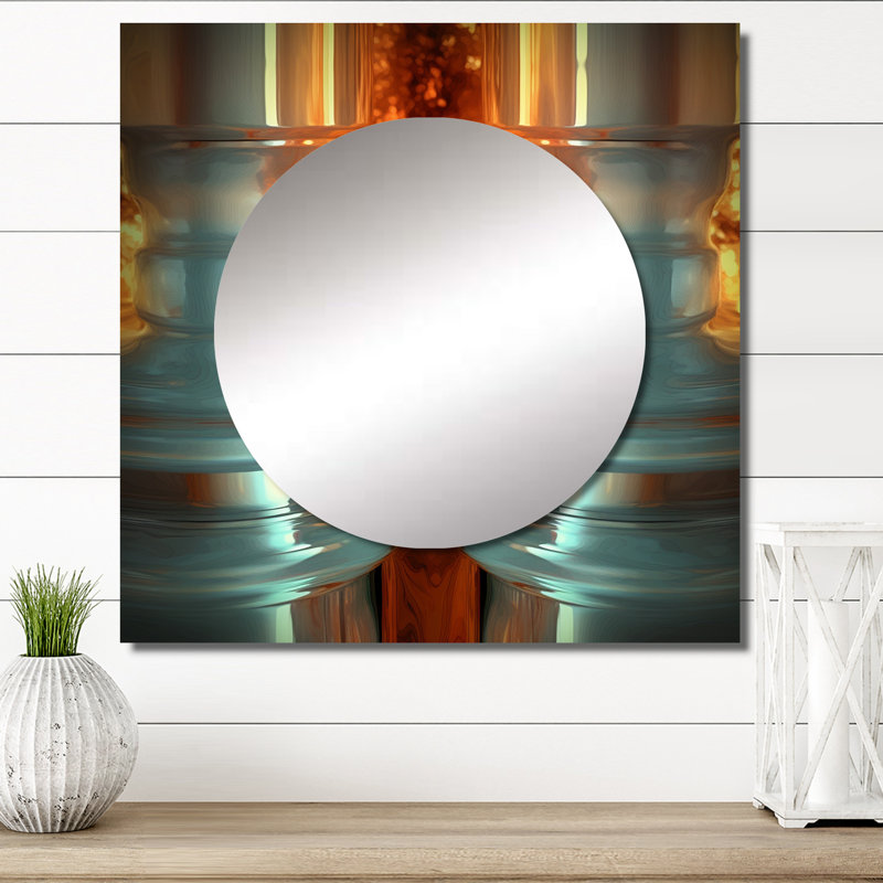 Goitzen - Minimalism Square Mirror Wall Art For Bathroom, 23" x 23"