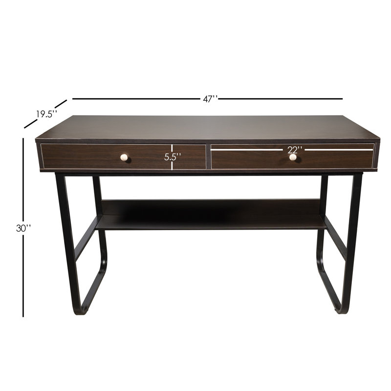 Myqueal Steel Writing Desk