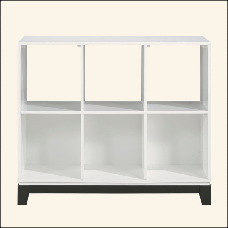 6-Shelf Bookcase Wooden Furniture 1Pc, White