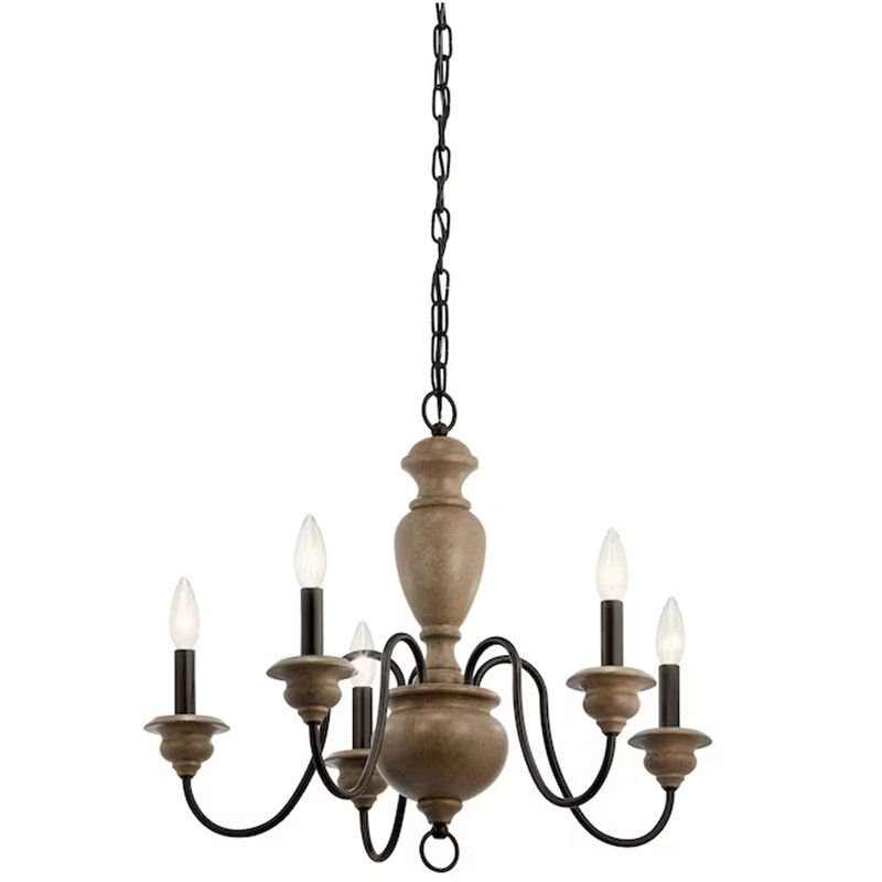 Lustre classique à 5 lumières de style bougie Carriann