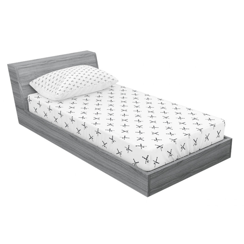 Microfiber Patterned Sheet Set, Twin Sheet Set + Fitted Sheet + 1 Pillowcase