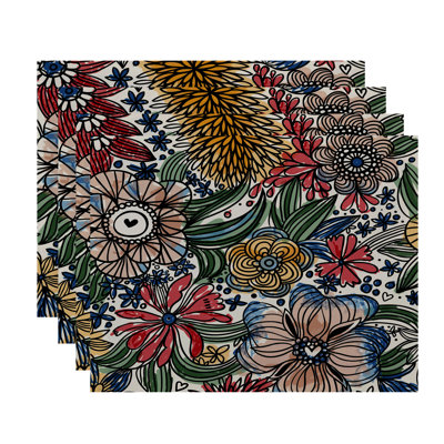 Grandin Polyester Floral Rectangle Placemat