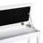 Piano Bench In White, Featuring Faux Leather Cushion And Strong Wooden Support For Two Players Duet Features Frame