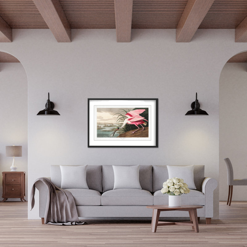 Nature Inspired Roseate Spoonbill From Birds Of America (1827), 30" H x 40" W