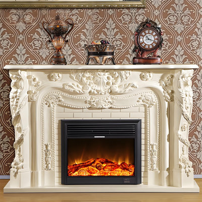 Foyer électrique en bois massif 73,23 "