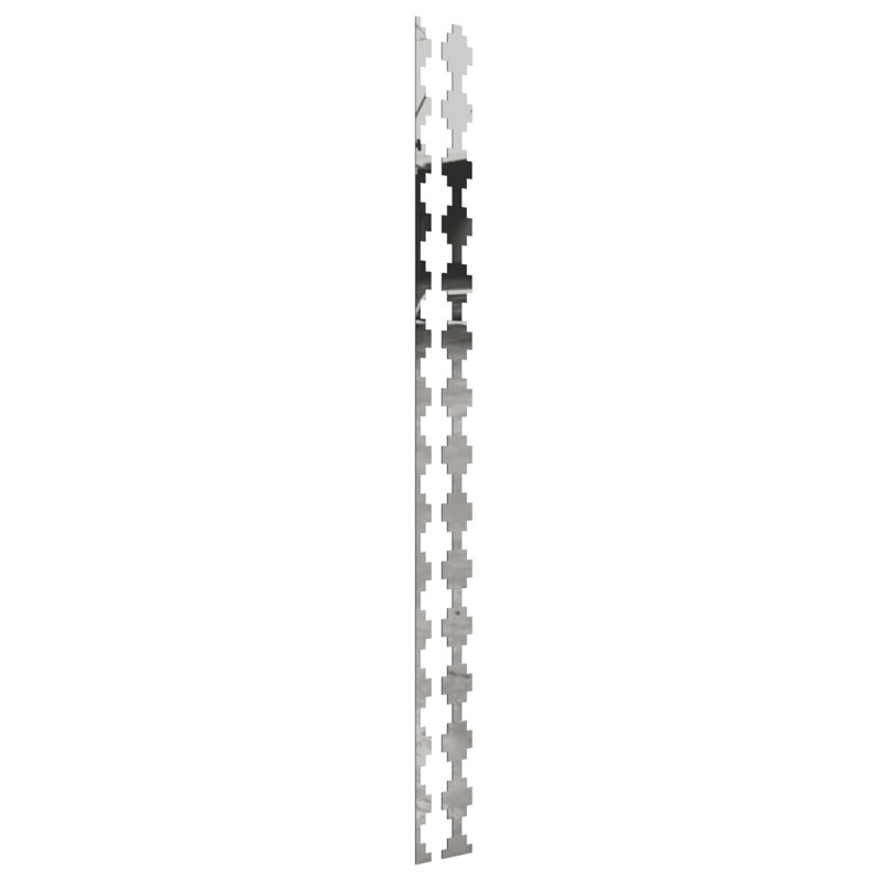 Ensemble de panneaux muraux décoratifs réglables en acrylique Gypse (paquet de 15), H 94 po x l 4,875 po, Argent