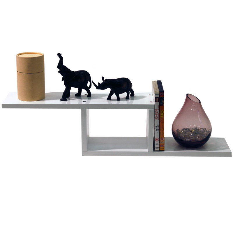 3 Piece Floating Shelf, White
