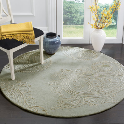 Tapis cachemire en laine et viscose Rudra