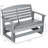 Outdoor Glider Bench For 2 Persons, Patio Swing Chair, Gray Frame, Backyard Garden Porch Rocking Chair - 2 With Frame
