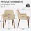 Chaise d'appoint rembourrée en bois massif avec accoudoirs-421144647