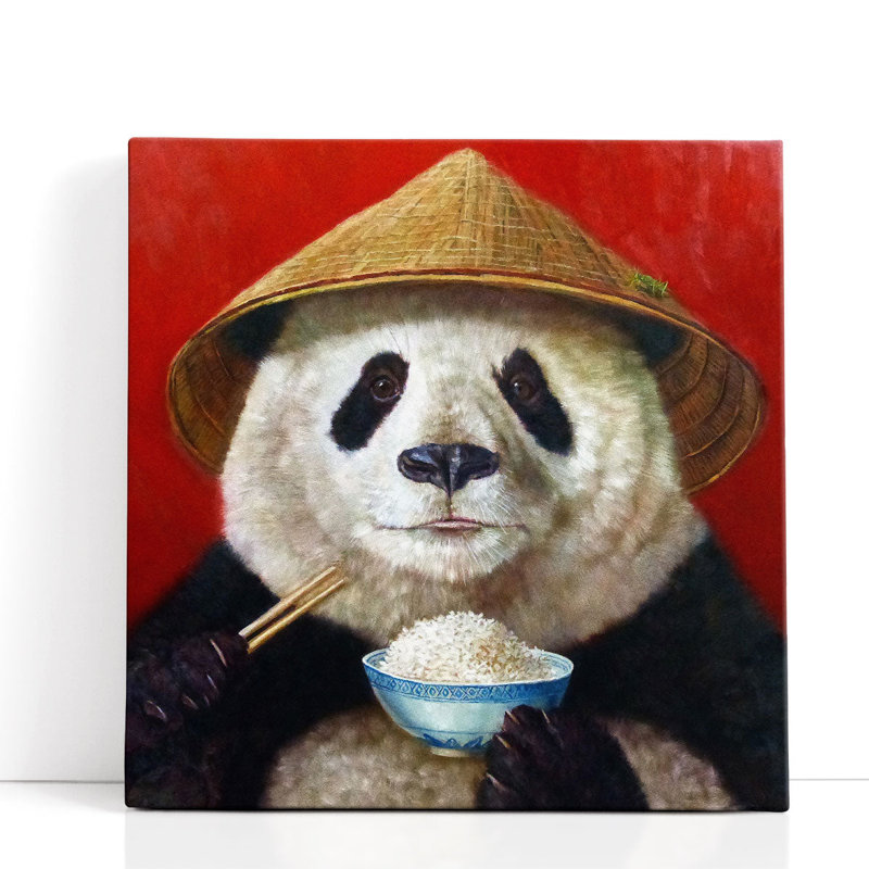 Panda - reproduction d'art sur toile, H 30 po x l 30 po