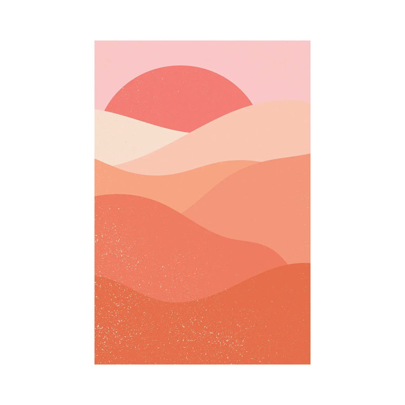 Pastel Red Sunset by EnShape - Wrapped Canvas Print, 66.04 cm H x 45.72 cm W x 1.91 cm D