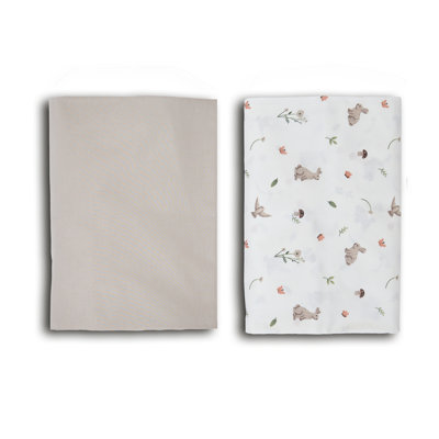 Cotton - Piece Cot Bed Fitted Sheet