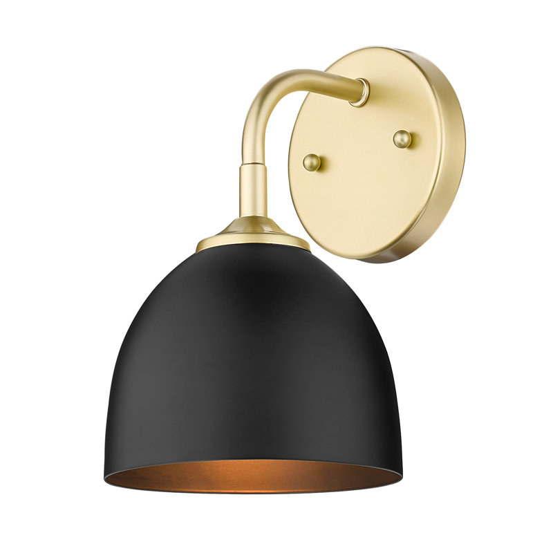 Ringwood Wall Sconce, Matte Black, Olympic Gold