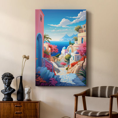 Steppingstones To the Sea I -Custom Wrapped Gallery Cavas