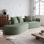 Canapé modulaire surdimensionné moderne en chenille 4 de 112 pouces avec 4 coussins décoratifs, siège à nuage extra profond et large pour le salon et la chambre à coucher, rembourrage en mousse à haute résilience, aucun assemblage requis-861631636-861631633