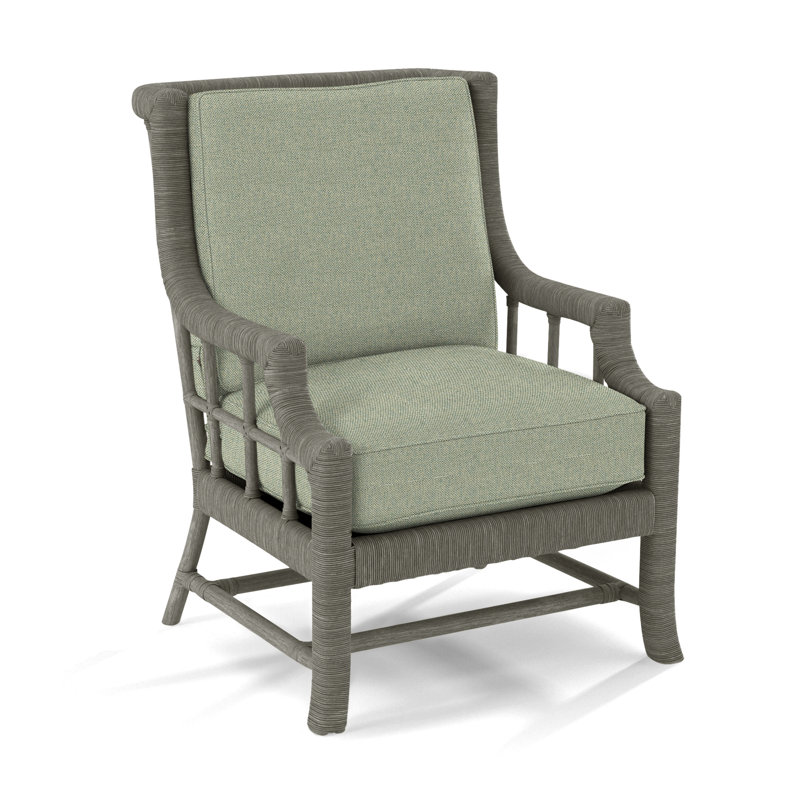 Lafayette Armchair, Green Performance Fabric; 0851-54, Greystone